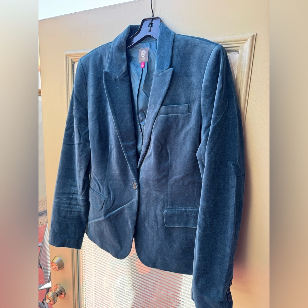 Vince Camuto Teal Velvet Blazer